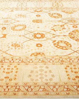 Traditional Mogul Ivory Wool Area Rug 6' 3" x 9' 3" - Solo Rugs