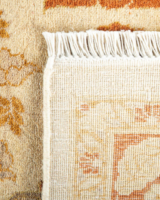 Traditional Mogul Ivory Wool Area Rug 6' 3" x 9' 3" - Solo Rugs