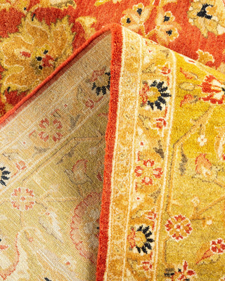 Traditional Mogul Orange Wool Area Rug 6' 1" x 9' 0" - Solo Rugs