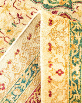 Traditional Mogul Ivory Wool Area Rug 6' 1" x 9' 1" - Solo Rugs