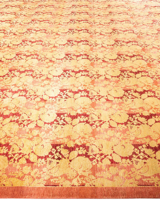 Traditional Mogul Pink Wool Area Rug 9' 2" x 11' 10" - Solo Rugs