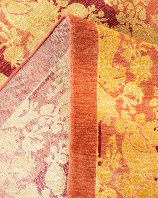 Traditional Mogul Pink Wool Area Rug 9' 2" x 11' 10" - Solo Rugs