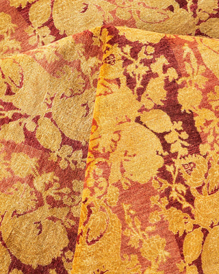 Traditional Mogul Pink Wool Area Rug 9' 2" x 11' 10" - Solo Rugs