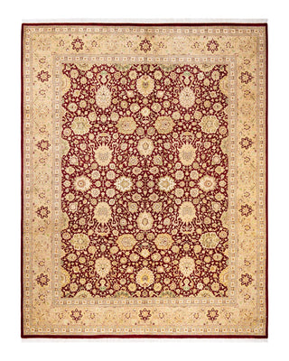 Traditional Mogul Red Wool Area Rug 8' 1" x 10' 2" - Solo Rugs