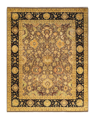 Traditional Mogul Brown Wool Area Rug 8' 1" x 10' 3" - Solo Rugs