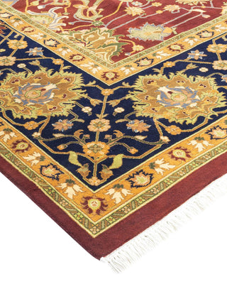 Traditional Mogul Red Wool Area Rug 8' 1" x 10' 0" - Solo Rugs