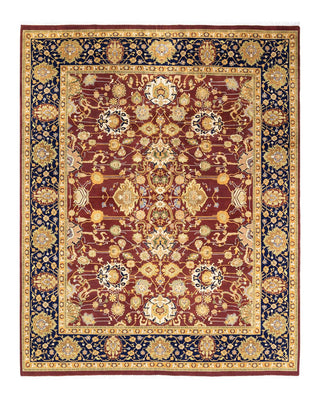 Traditional Mogul Red Wool Area Rug 8' 1" x 10' 0" - Solo Rugs