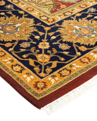 Traditional Mogul Red Wool Area Rug 8' 2" x 10' 2" - Solo Rugs