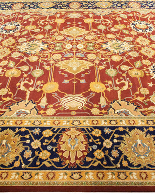 Traditional Mogul Red Wool Area Rug 8' 2" x 10' 2" - Solo Rugs