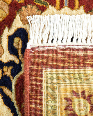 Traditional Mogul Red Wool Area Rug 8' 2" x 10' 2" - Solo Rugs