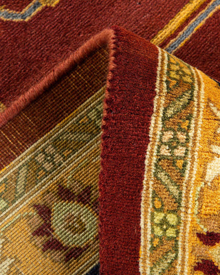 Traditional Mogul Red Wool Area Rug 8' 2" x 10' 2" - Solo Rugs