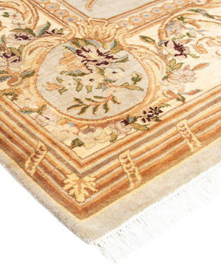 Traditional Mogul Ivory Wool Area Rug 8' 2" x 10' 6" - Solo Rugs