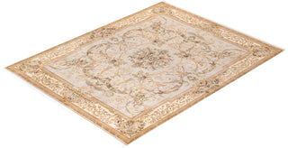 Traditional Mogul Ivory Wool Area Rug 8' 2" x 10' 6" - Solo Rugs