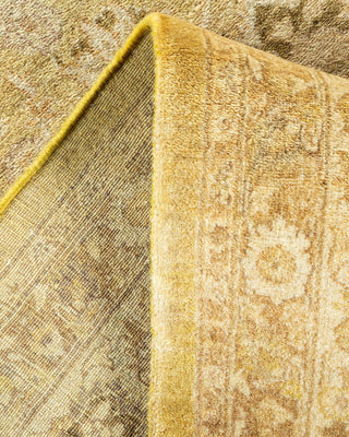 Traditional Mogul Green Wool Area Rug 8' 2" x 10' 1" - Solo Rugs