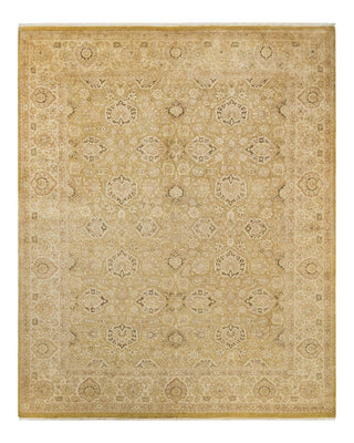 Traditional Mogul Green Wool Area Rug 8' 2" x 10' 1" - Solo Rugs