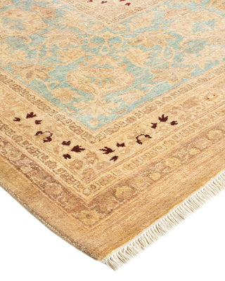Traditional Mogul Yellow Wool Area Rug 8' 3" x 10' 0" - Solo Rugs