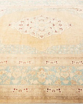 Traditional Mogul Yellow Wool Area Rug 8' 3" x 10' 0" - Solo Rugs