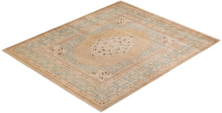Traditional Mogul Yellow Wool Area Rug 8' 3" x 10' 0" - Solo Rugs