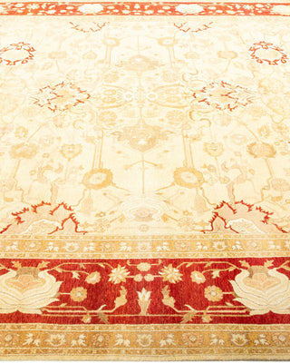 Traditional Mogul Ivory Wool Area Rug 8' 0" x 10' 3" - Solo Rugs