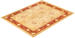 Traditional Mogul Ivory Wool Area Rug 8' 0" x 10' 3" - Solo Rugs