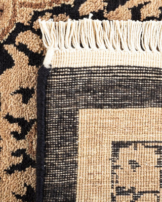 Traditional Mogul Black Wool Area Rug 8' 3" x 10' 4" - Solo Rugs