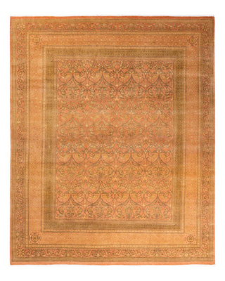 Traditional Mogul Pink Wool Area Rug 8' 1" x 9' 10" - Solo Rugs