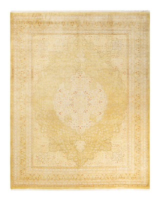 Traditional Mogul Green Wool Area Rug 8' 2" x 10' 3" - Solo Rugs