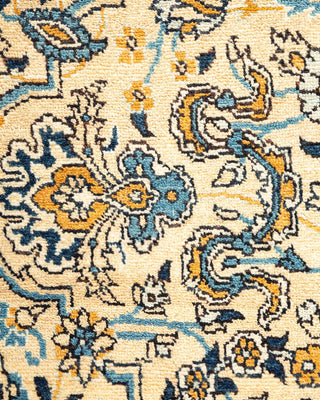 Traditional Mogul Yellow Wool Area Rug 8' 4" x 10' 10" - Solo Rugs