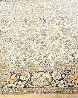 Traditional Mogul Yellow Wool Area Rug 8' 4" x 10' 10" - Solo Rugs
