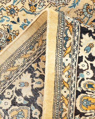 Traditional Mogul Yellow Wool Area Rug 8' 4" x 10' 10" - Solo Rugs