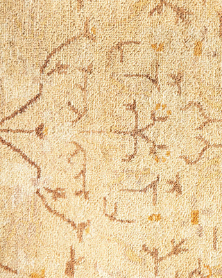 Traditional Mogul Yellow Wool Area Rug 7' 10" x 10' 2" - Solo Rugs