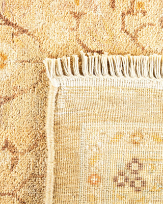 Traditional Mogul Yellow Wool Area Rug 7' 10" x 10' 2" - Solo Rugs