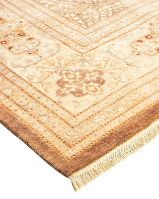 Traditional Mogul Brown Wool Area Rug 8' 3" x 9' 10" - Solo Rugs