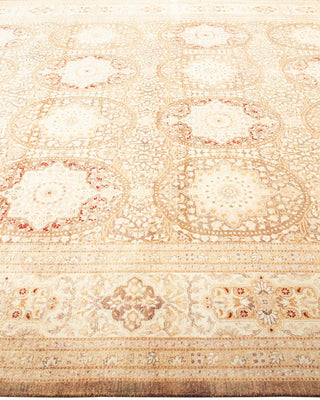 Traditional Mogul Brown Wool Area Rug 8' 3" x 9' 10" - Solo Rugs