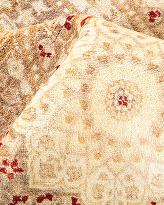 Traditional Mogul Brown Wool Area Rug 8' 3" x 9' 10" - Solo Rugs