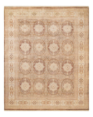 Traditional Mogul Brown Wool Area Rug 8' 3" x 9' 10" - Solo Rugs