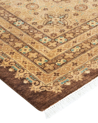 Traditional Mogul Brown Wool Area Rug 8' 6" x 10' 4" - Solo Rugs
