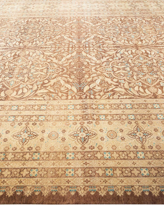 Traditional Mogul Brown Wool Area Rug 8' 6" x 10' 4" - Solo Rugs