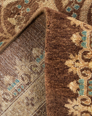 Traditional Mogul Brown Wool Area Rug 8' 6" x 10' 4" - Solo Rugs