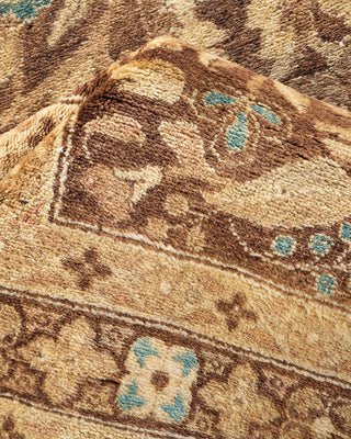 Traditional Mogul Brown Wool Area Rug 8' 6" x 10' 4" - Solo Rugs