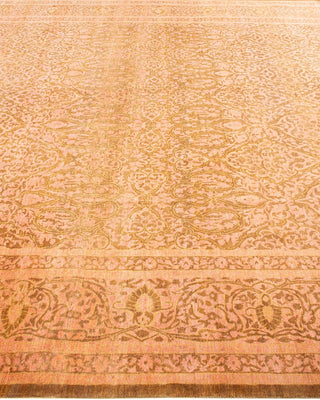 Traditional Mogul Yellow Wool Area Rug 8' 2" x 10' 4" - Solo Rugs