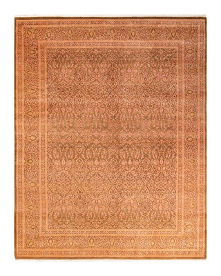 Traditional Mogul Yellow Wool Area Rug 8' 2" x 10' 4" - Solo Rugs