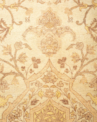Traditional Mogul Ivory Wool Area Rug 6' 1" x 9' 5" - Solo Rugs
