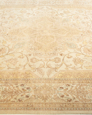 Traditional Mogul Ivory Wool Area Rug 6' 1" x 9' 5" - Solo Rugs