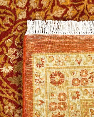 Traditional Mogul Orange Wool Area Rug 9' 3" x 12' 7" - Solo Rugs