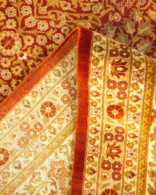 Traditional Mogul Orange Wool Area Rug 9' 3" x 12' 7" - Solo Rugs