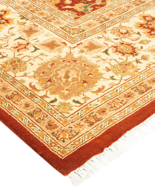 Traditional Mogul Brown Wool Area Rug 7' 10" x 10' 7" - Solo Rugs