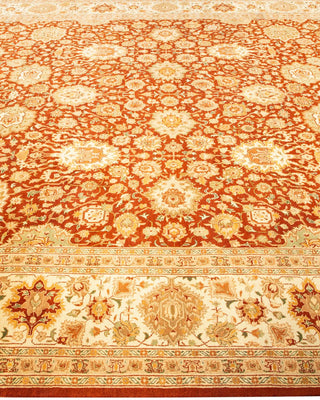 Traditional Mogul Brown Wool Area Rug 7' 10" x 10' 7" - Solo Rugs