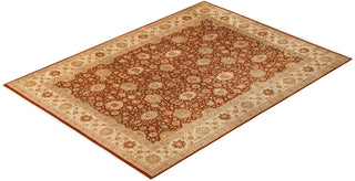 Traditional Mogul Brown Wool Area Rug 7' 10" x 10' 7" - Solo Rugs
