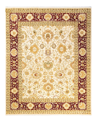 Traditional Mogul Ivory Wool Area Rug 8' 2" x 9' 10" - Solo Rugs